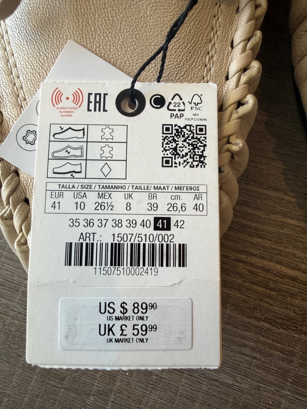 Zara Gathered Soft Leather Loafers (NWT) - Picture 2 of 15